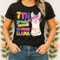 7th Grade? No Prob Llama Women's T-Shirt thumb 2