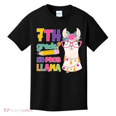 7th Grade? No Prob Llama Kids T-Shirt