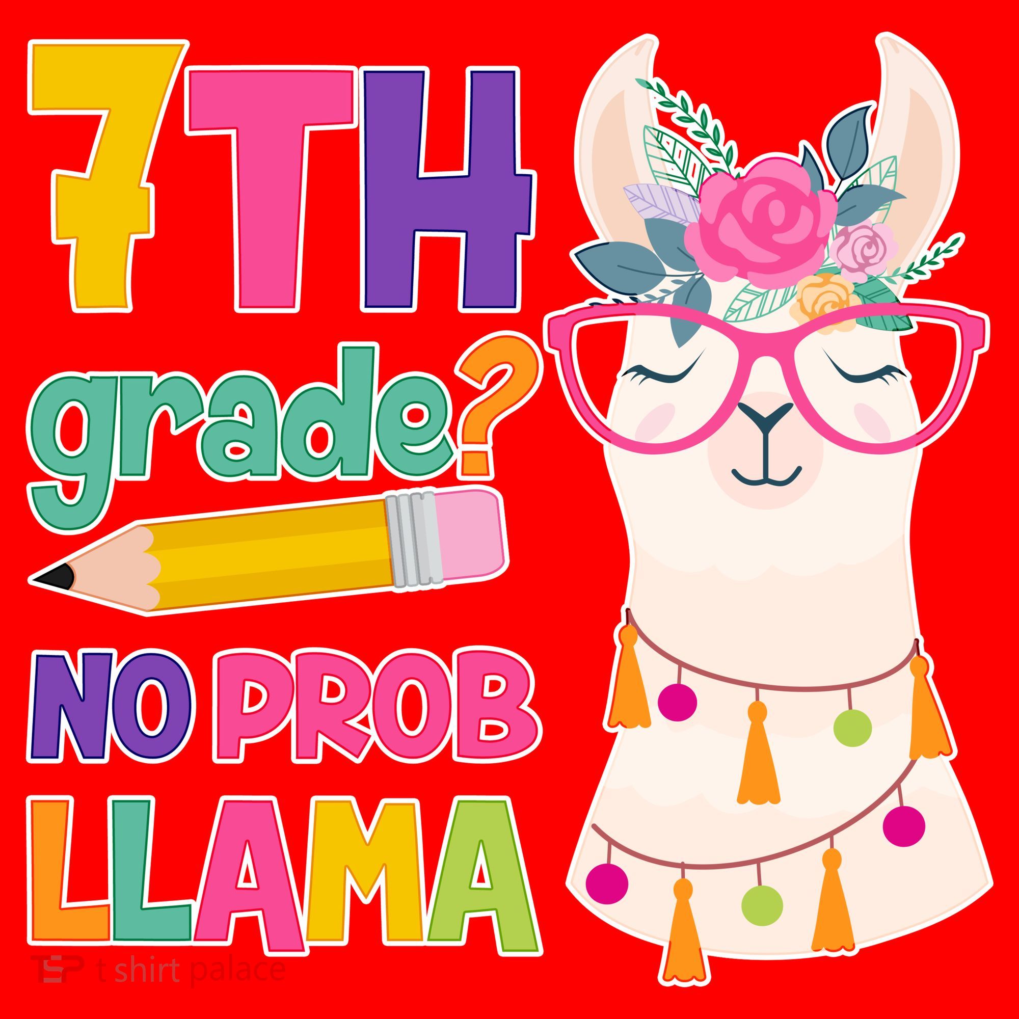 7th Grade? No Prob Llama Santa Hat