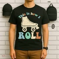 70's This Is How I Roll Vintage Retro Roller Skates Shirt T-Shirt thumb 6