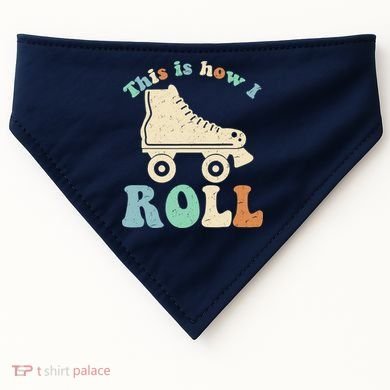 70's This Is How I Roll Vintage Retro Roller Skates USA-Made Doggie Bandana