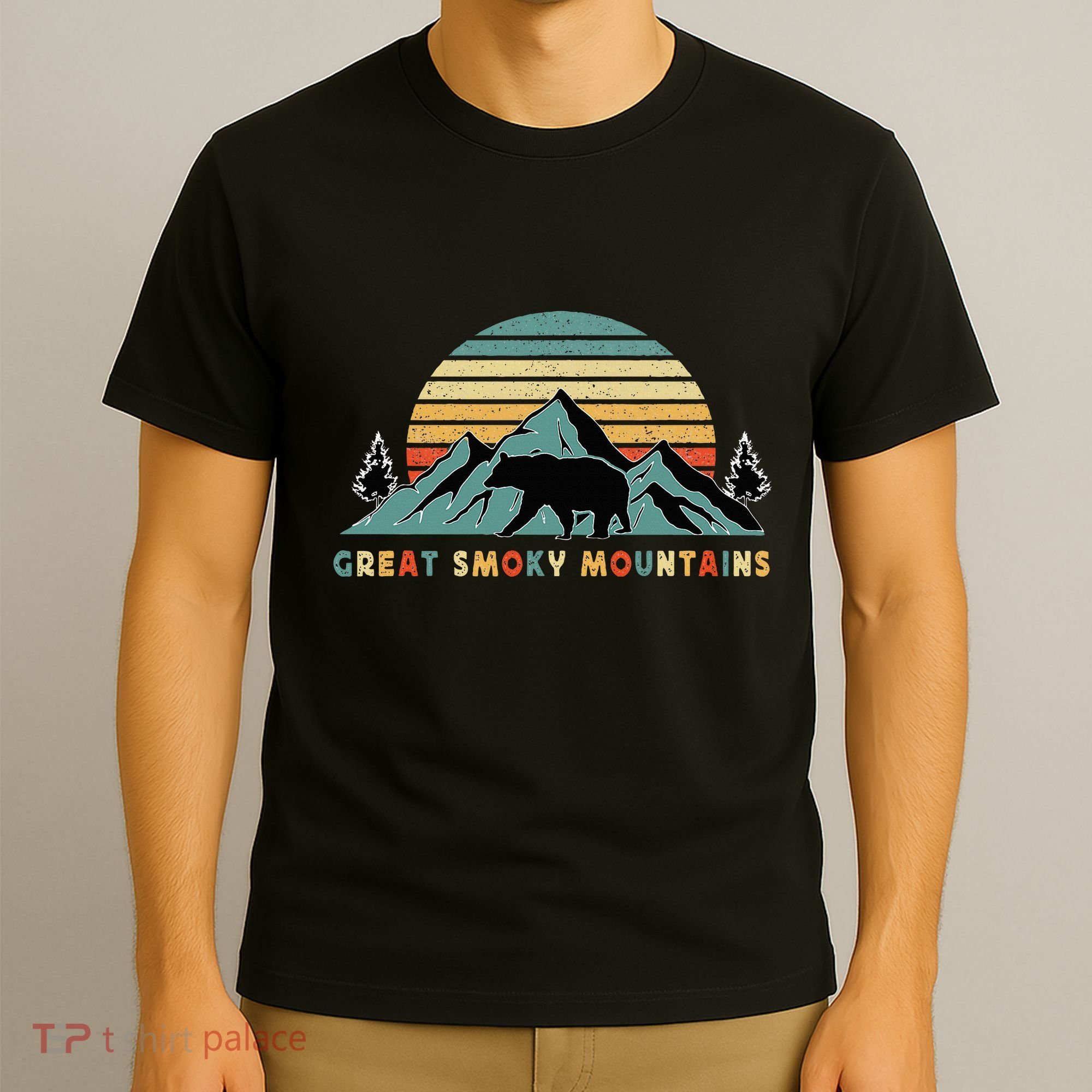 70S Usa Retro Vintage Great Smoky Mountains T-Shirt