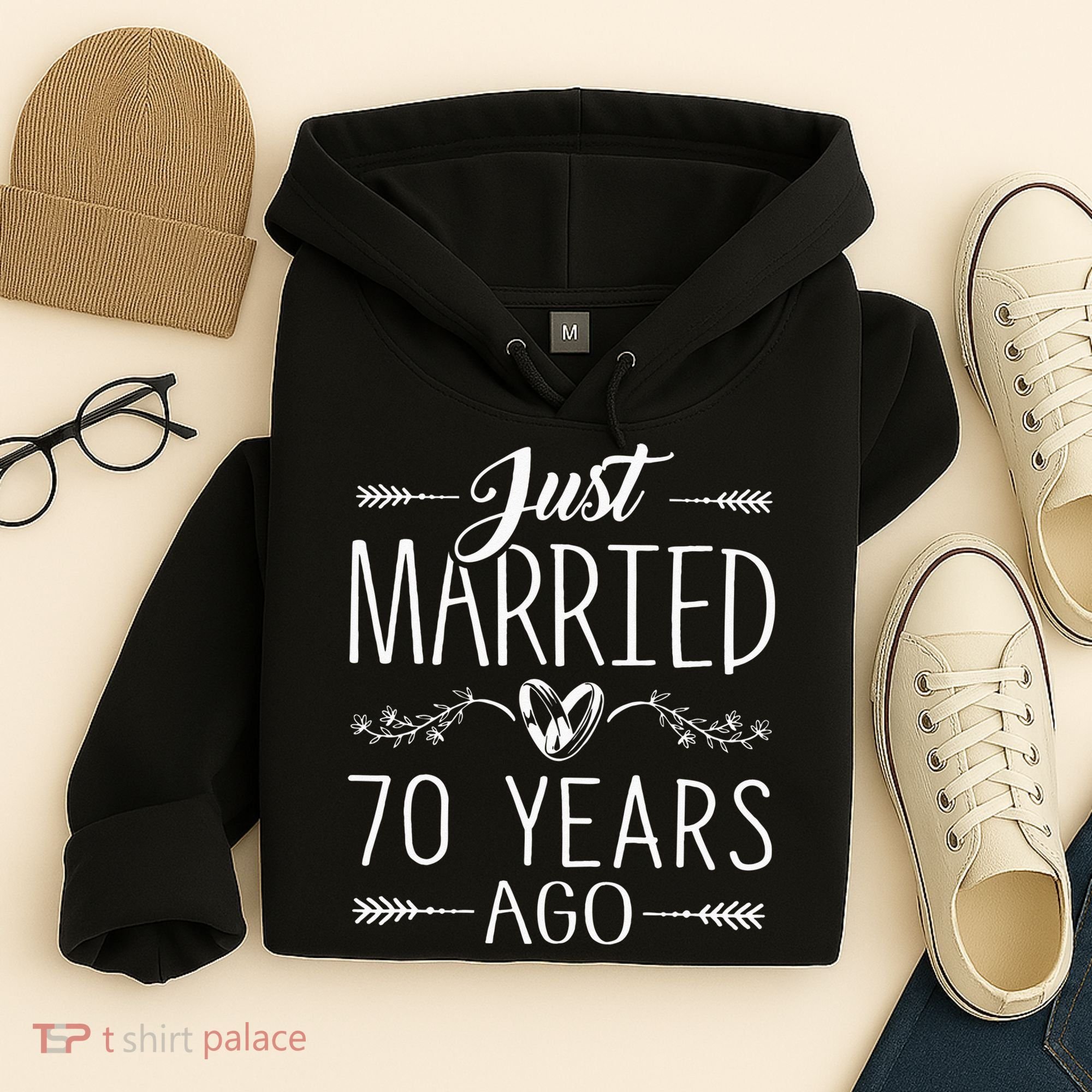 70th Wedding Anniversary 70 Years Marriage Matching Hoodie
