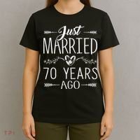 70th Wedding Anniversary 70 Years Marriage Matching T-Shirt thumb 4
