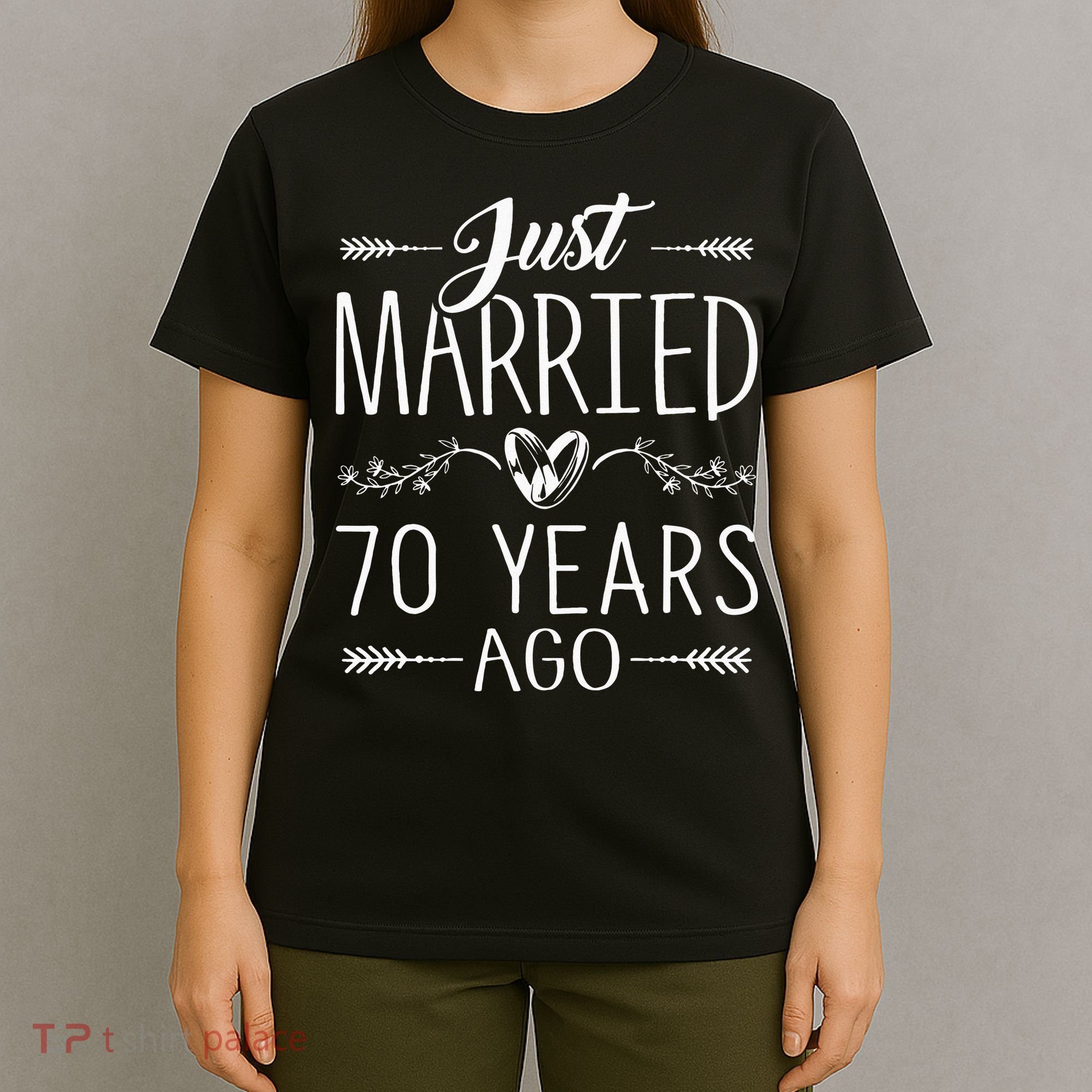 70th Wedding Anniversary 70 Years Marriage Matching T-Shirt