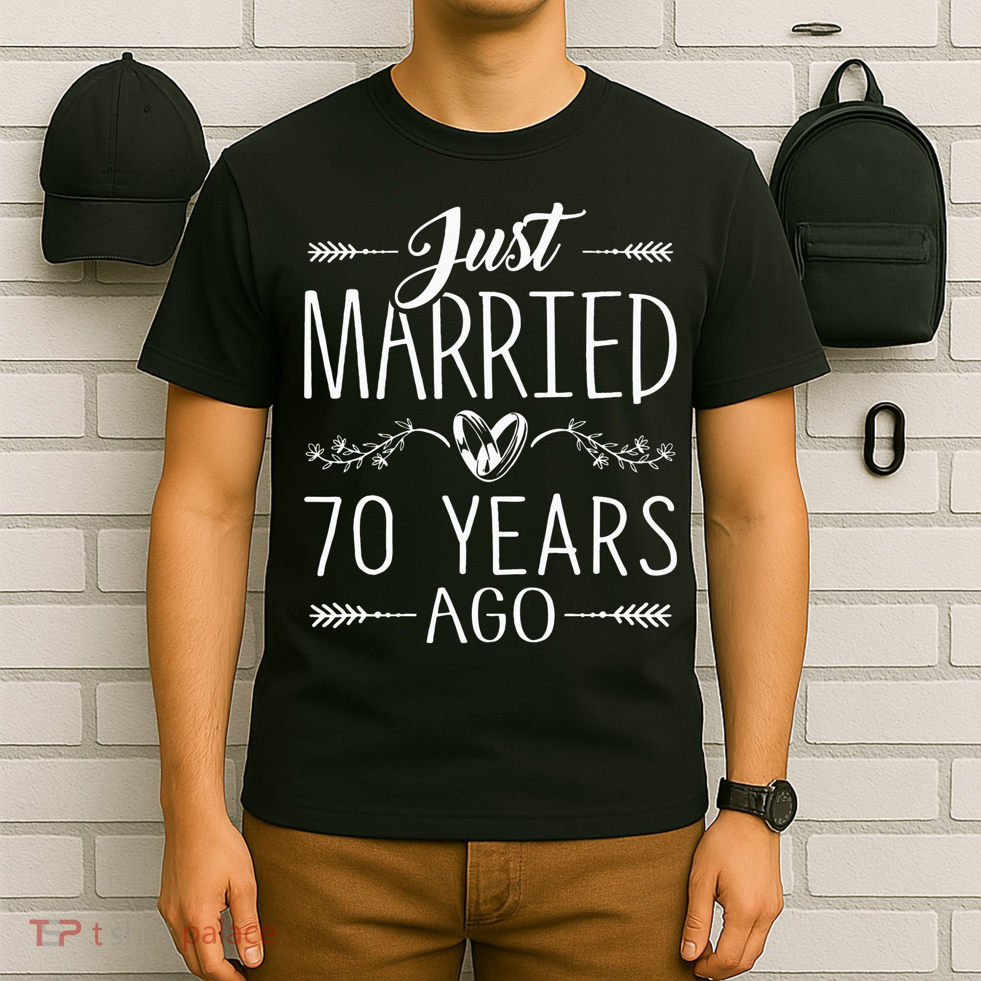 70th Wedding Anniversary 70 Years Marriage Matching T-Shirt