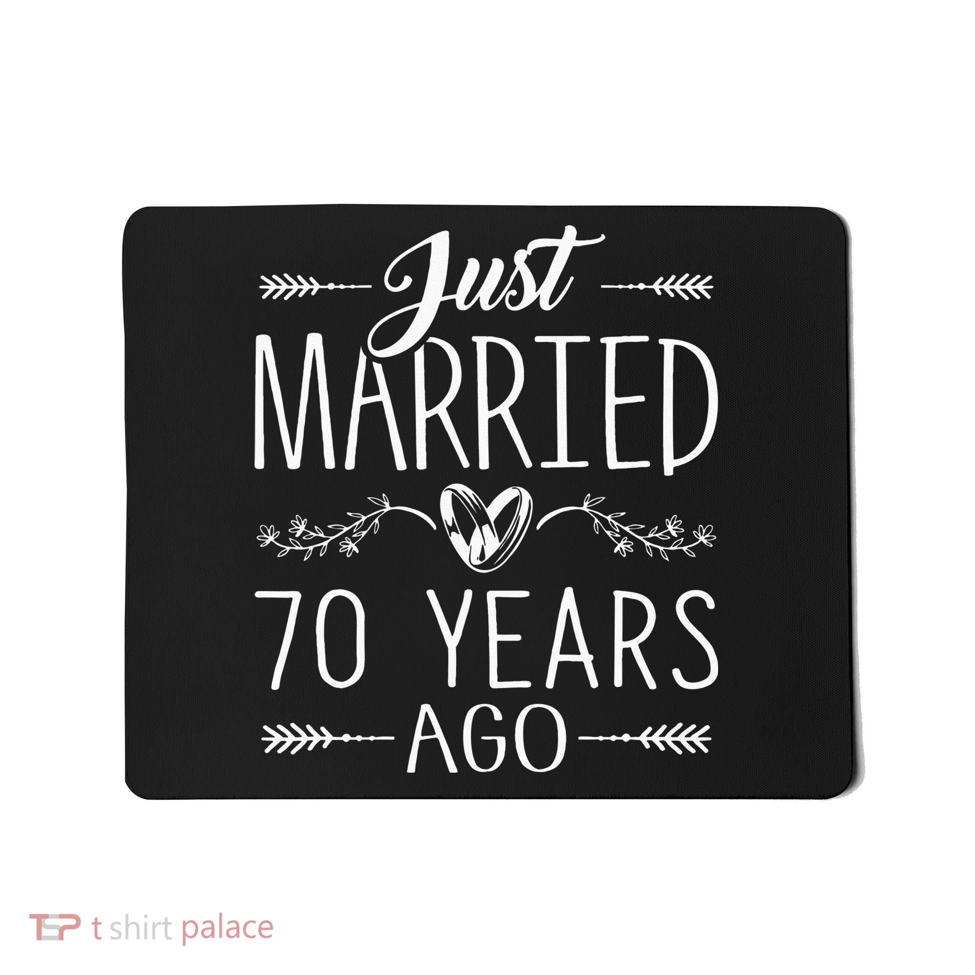 70th Wedding Anniversary 70 Years Marriage Matching Mousepad