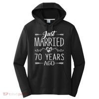 70th Wedding Anniversary 70 Years Marriage Matching Performance Fleece Hoodie thumb 0