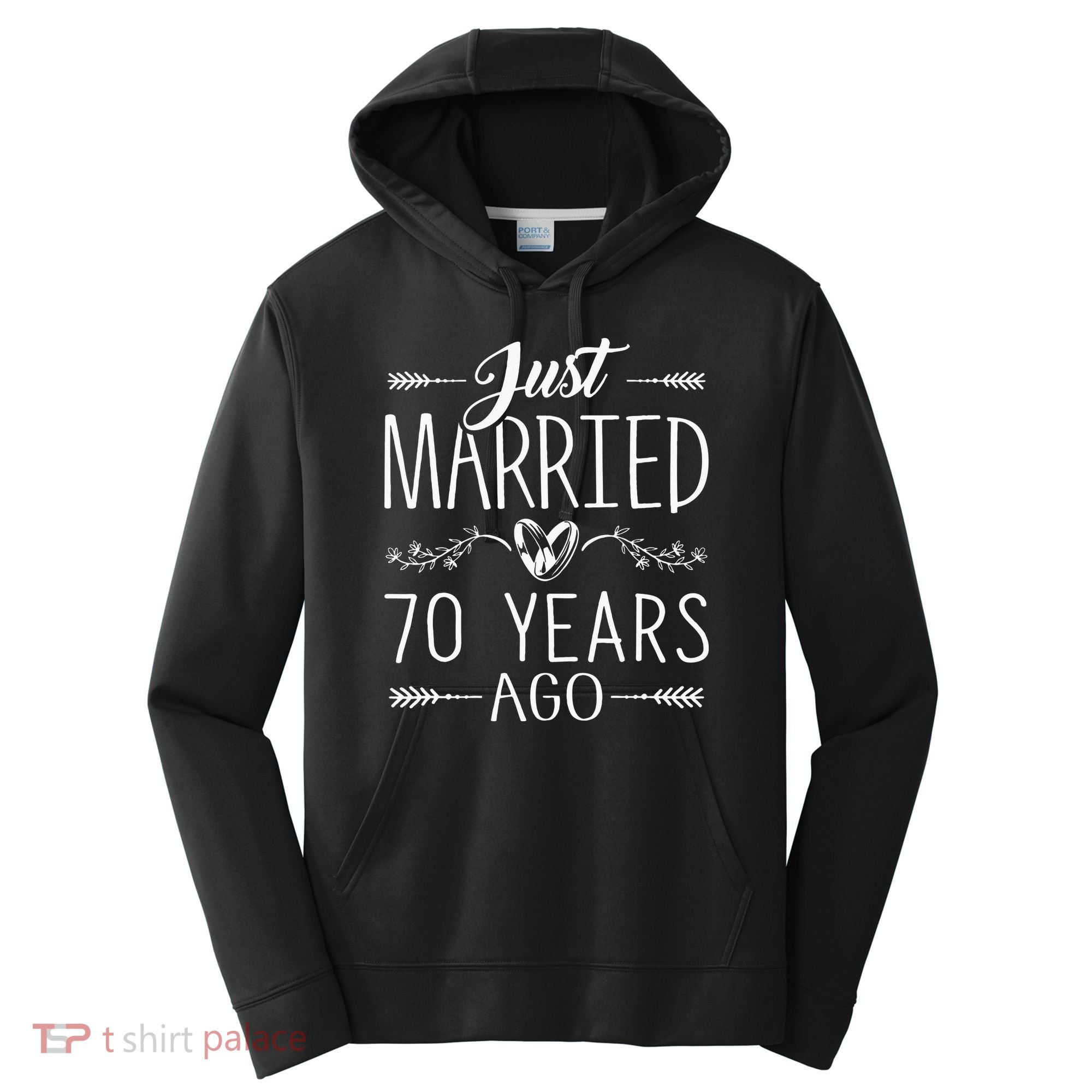 70th Wedding Anniversary 70 Years Marriage Matching Performance Fleece Hoodie