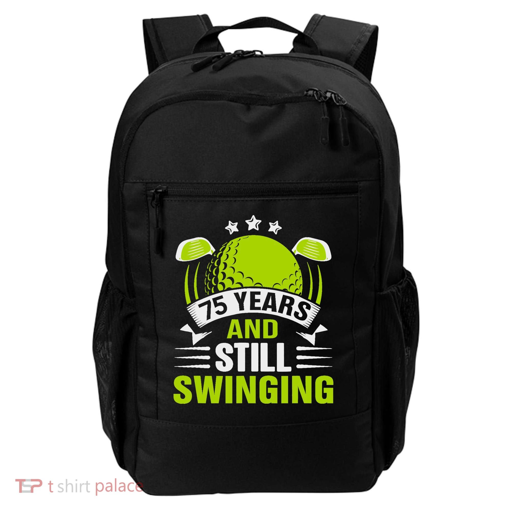 75 Years And Still Swinging 75th Birthday Golf Backpack