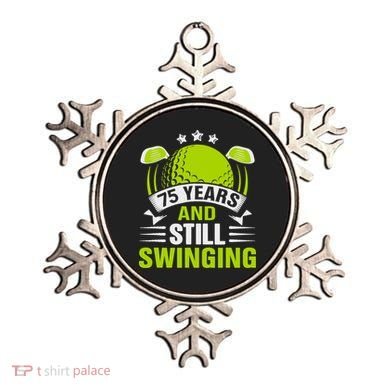 75 Years And Still Swinging 75th Birthday Golf Ornament