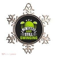 75 Years And Still Swinging 75th Birthday Golf Ornament thumb 0