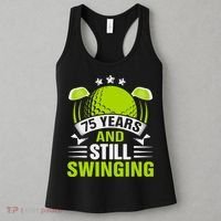 75 Years And Still Swinging 75th Birthday Golf Women's Tank Top thumb 3