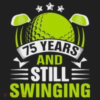 75 Years And Still Swinging 75th Birthday Golf Hat thumb 2