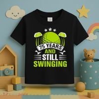 75 Years And Still Swinging 75th Birthday Golf Toddler T-Shirt thumb 3