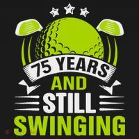 75 Years And Still Swinging 75th Birthday Golf Visor thumb 3