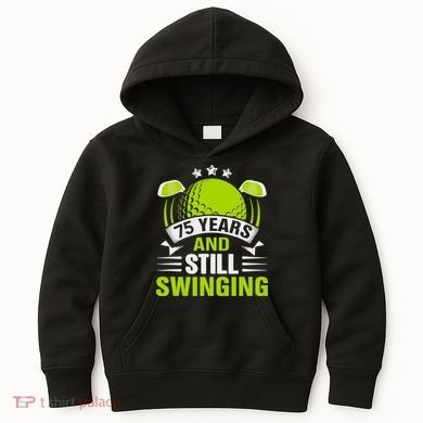 75 Years And Still Swinging 75th Birthday Golf Kids Hoodie