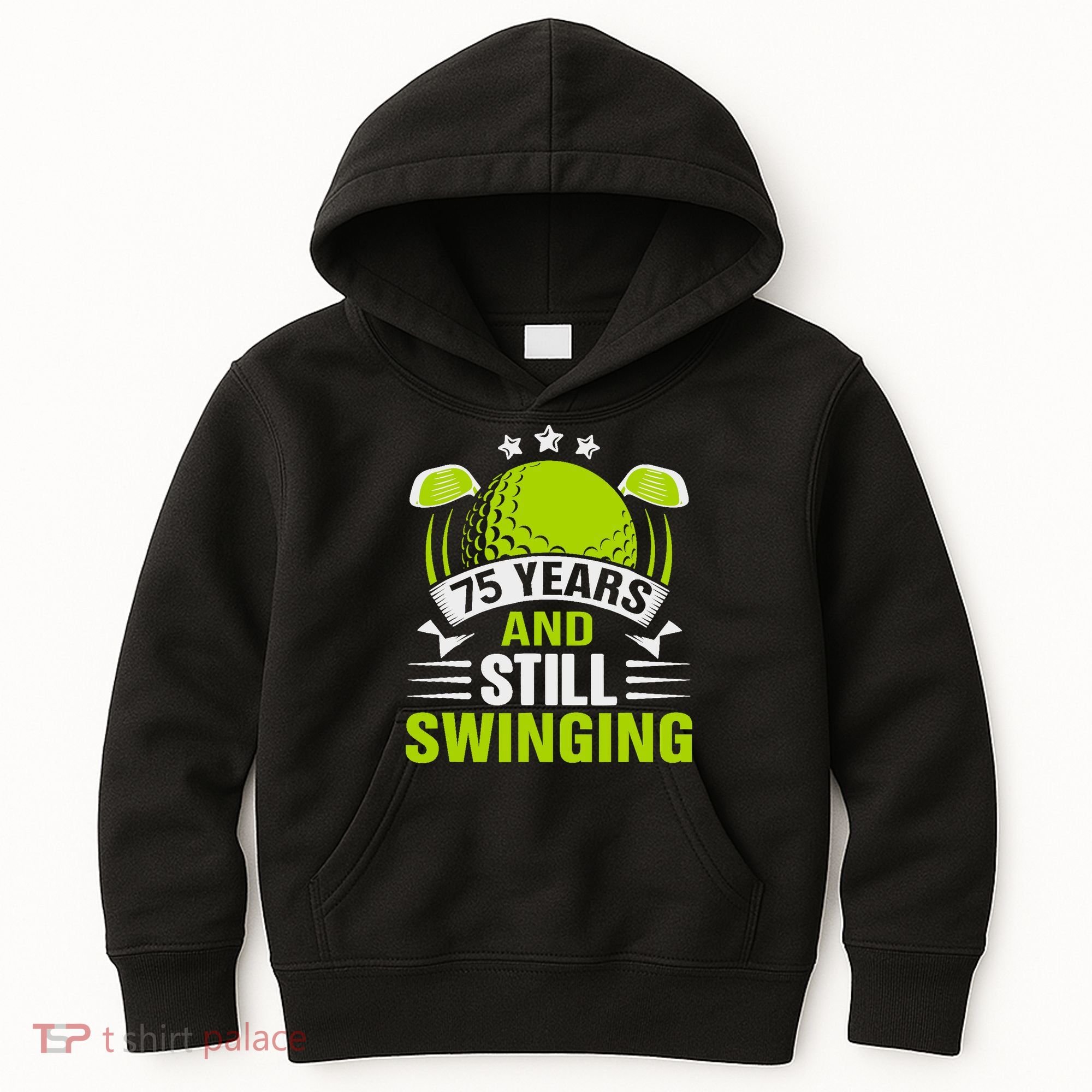 75 Years And Still Swinging 75th Birthday Golf Kids Hoodie