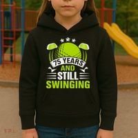 75 Years And Still Swinging 75th Birthday Golf Kids Hoodie thumb 3