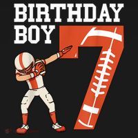 7 Years Old Boy Football Player 7th Football Birthday Boys Women's Tank Top thumb 5