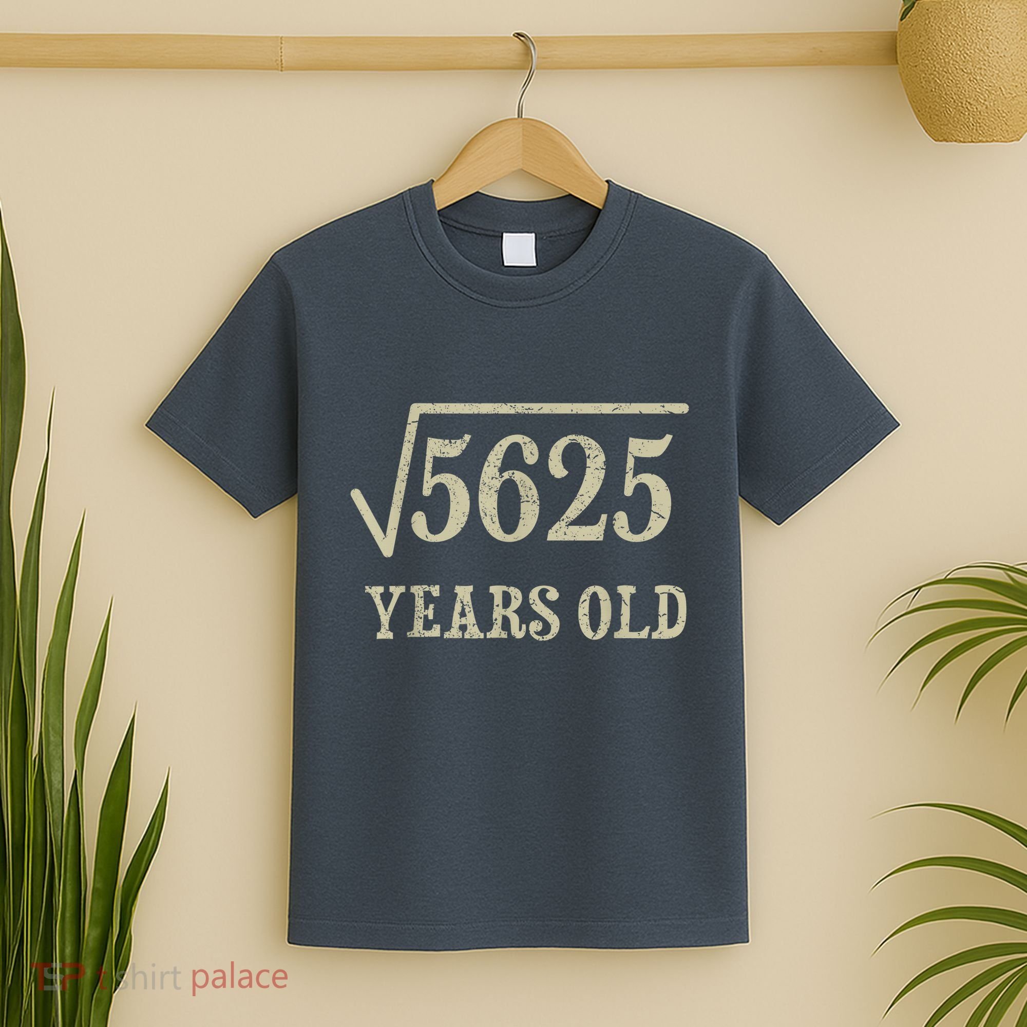 75 years old 75th Birthday Present Give Idea Square Root of 5625 T-Shirt