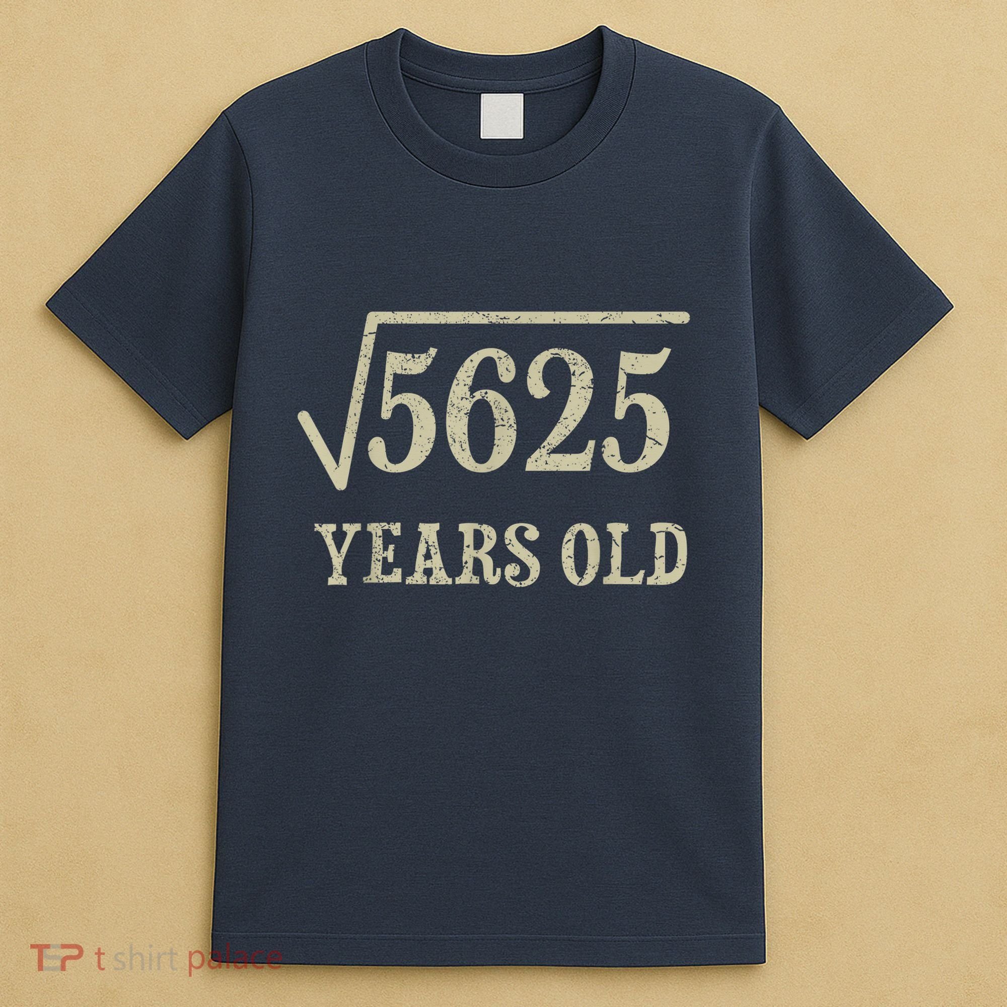75 years old 75th Birthday Present Give Idea Square Root of 5625 T-Shirt