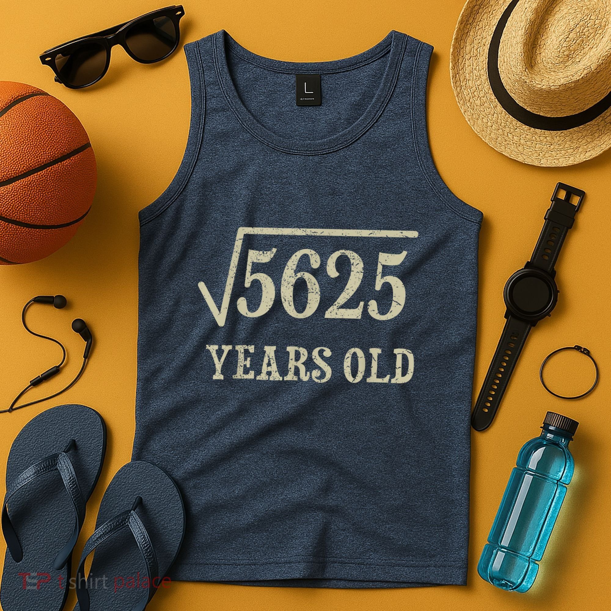 75 years old 75th Birthday Present Give Idea Square Root of 5625 Tank Top