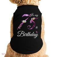 75 Year Old Shirt Floral 1948 It's My 75th Birthday Present Gift Doggie Tank thumb 0