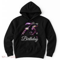 75 Year Old Shirt Floral 1948 It's My 75th Birthday Present Gift Hoodie thumb 0