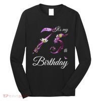 75 Year Old Shirt Floral 1948 It's My 75th Birthday Present Gift Long Sleeve Shirt thumb 0