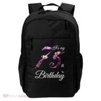 75 Year Old Shirt Floral 1948 It's My 75th Birthday Present Gift Backpack thumb 0
