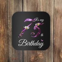 75 Year Old Shirt Floral 1948 It's My 75th Birthday Present Gift Coaster thumb 0