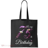 75 Year Old Shirt Floral 1948 It's My 75th Birthday Present Gift Tote Bag thumb 0