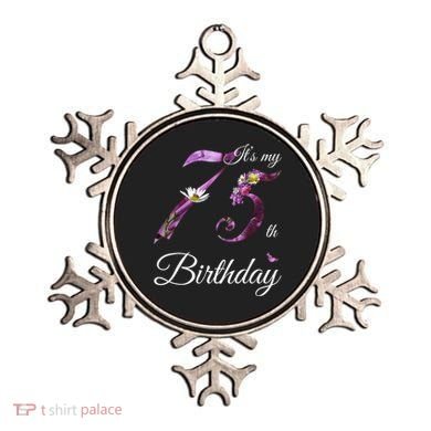 75 Year Old Shirt Floral 1948 It's My 75th Birthday Present Gift Ornament