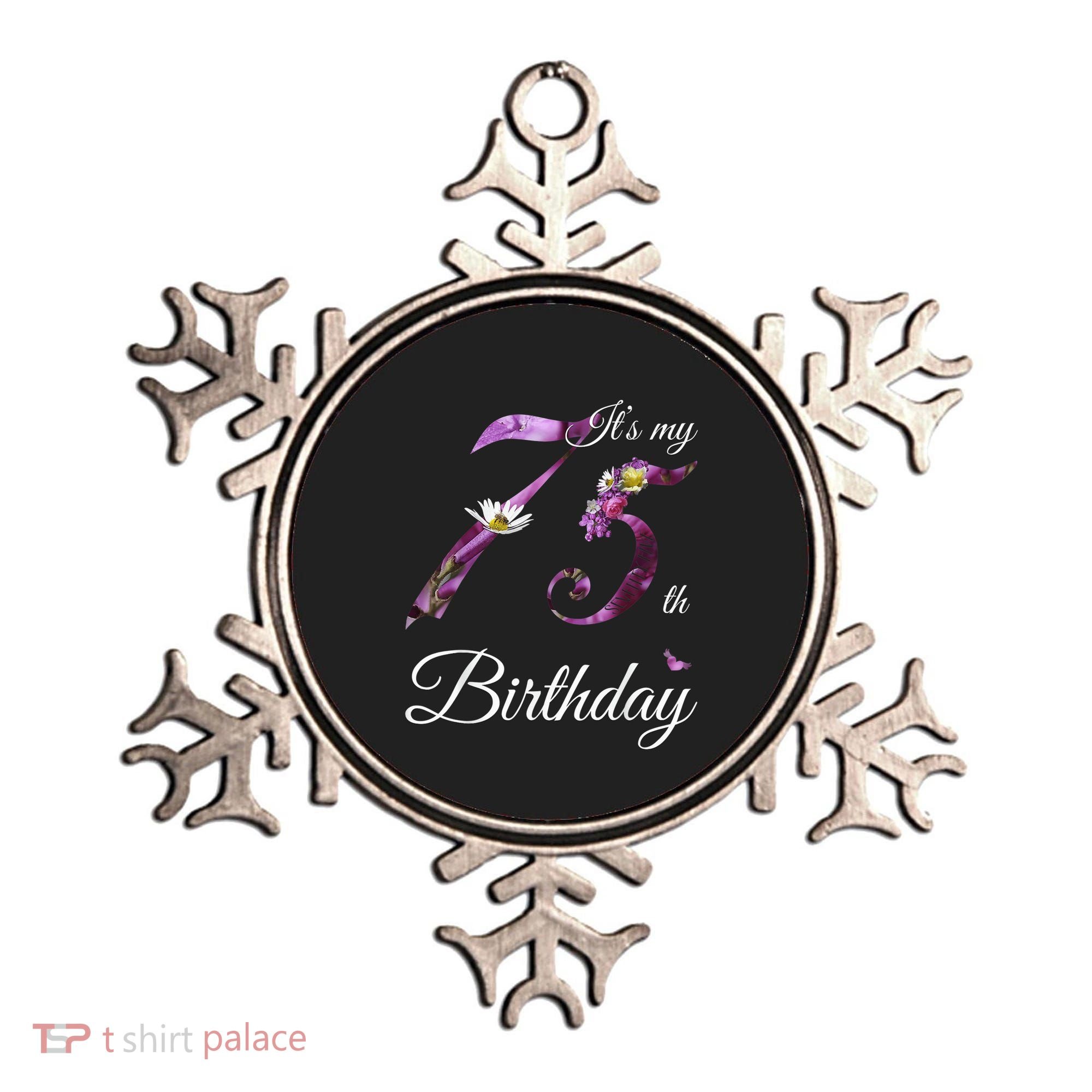 75 Year Old Shirt Floral 1948 It's My 75th Birthday Present Gift Ornament