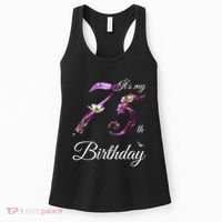 75 Year Old Shirt Floral 1948 It's My 75th Birthday Present Gift Women's Tank Top thumb 0