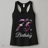 75 Year Old Shirt Floral 1948 It's My 75th Birthday Present Gift Women's Tank Top thumb 3
