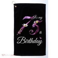 75 Year Old Shirt Floral 1948 It's My 75th Birthday Present Gift Golf Towel thumb 0