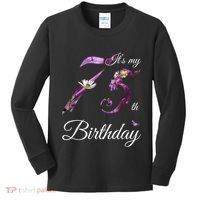 75 Year Old Shirt Floral 1948 It's My 75th Birthday Present Gift Kids Long Sleeve Shirt thumb 0