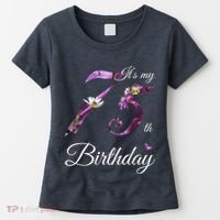 75 Year Old Shirt Floral 1948 It's My 75th Birthday Present Gift Women's T-Shirt thumb 0