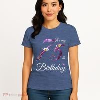 75 Year Old Shirt Floral 1948 It's My 75th Birthday Present Gift Women's T-Shirt thumb 4