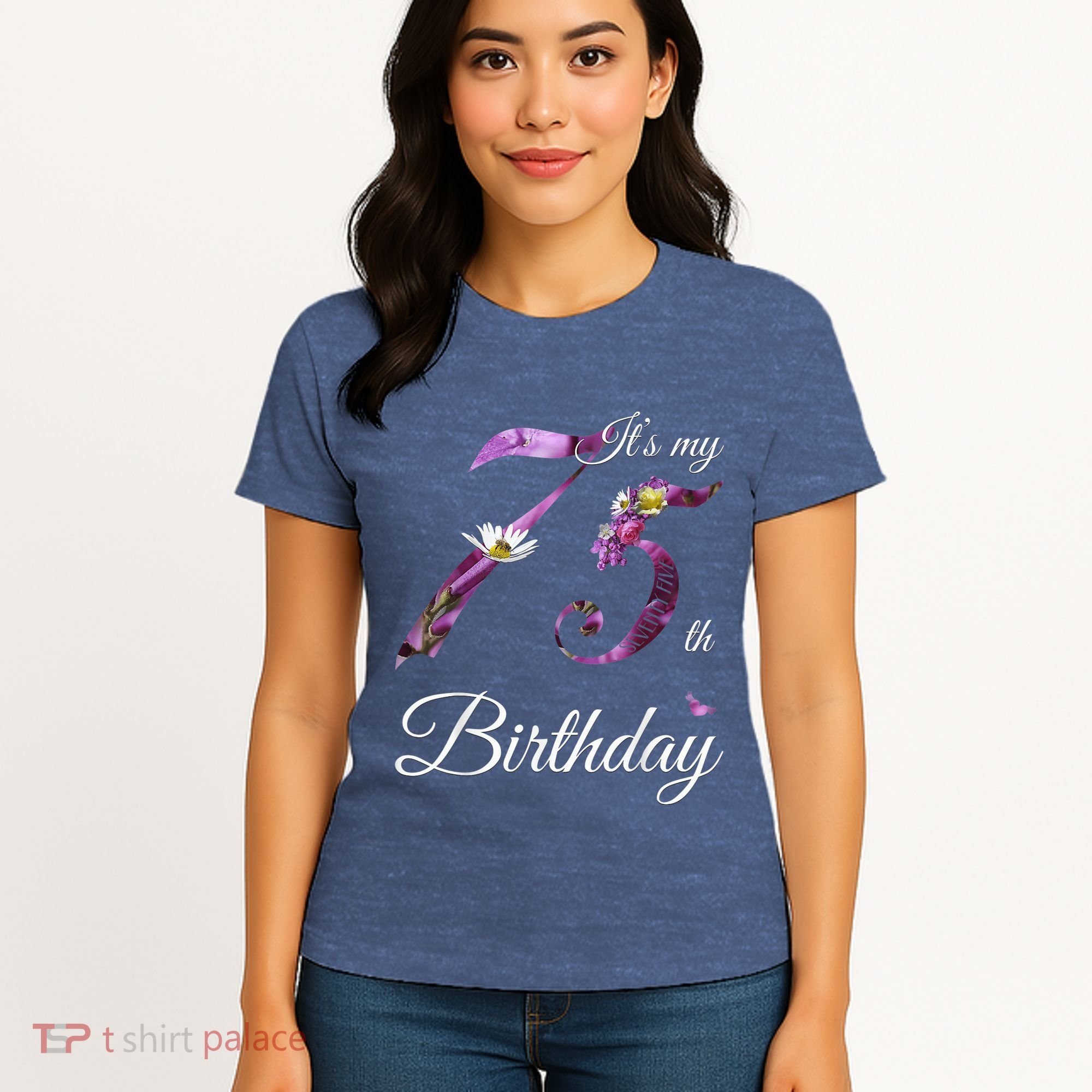 75 Year Old Shirt Floral 1948 It's My 75th Birthday Present Gift Women's T-Shirt
