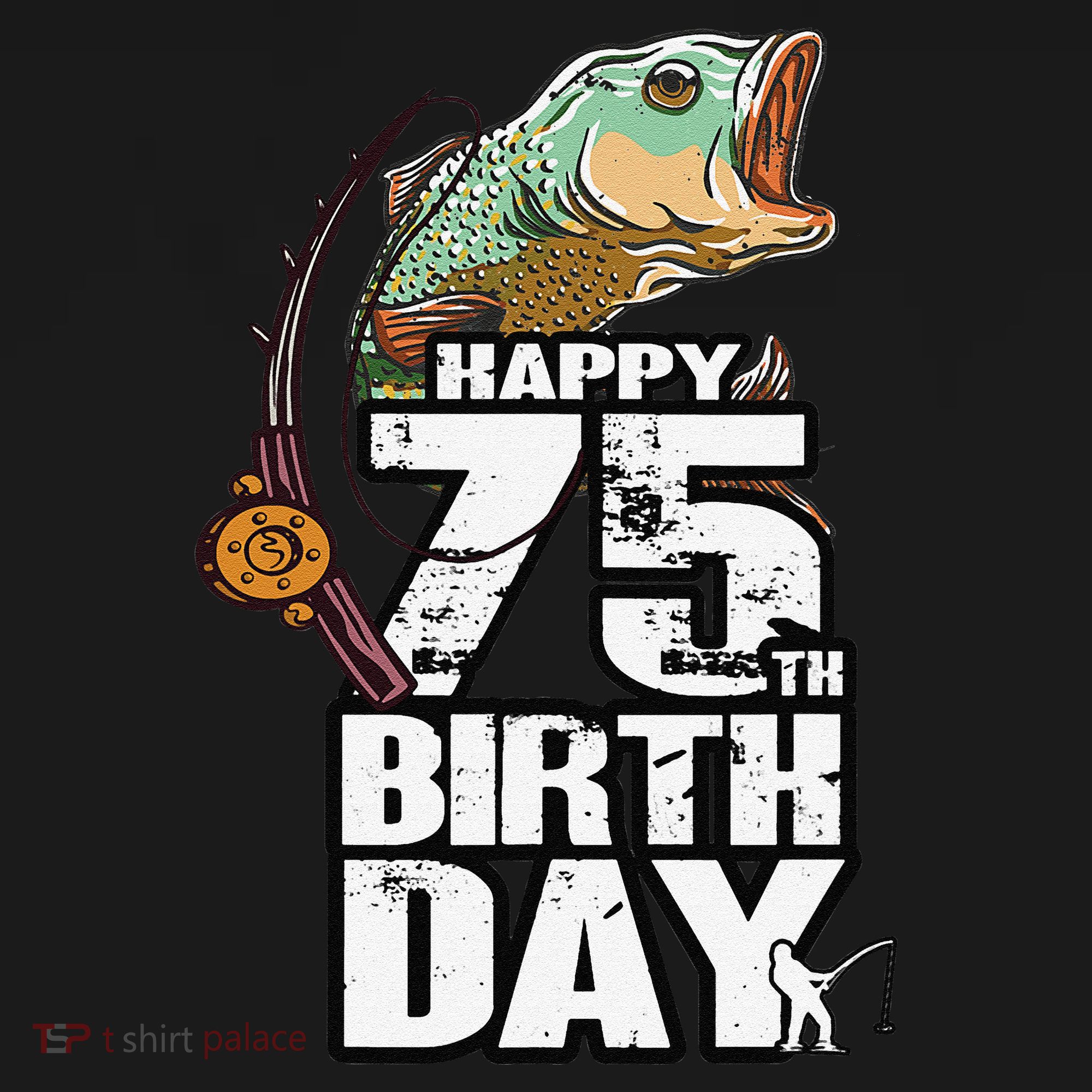 75 Years Old Fishing Fisherman Angler 75th Birthday Women's Hoodie
