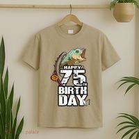 75 Years Old Fishing Fisherman Angler 75th Birthday T-Shirt thumb 2