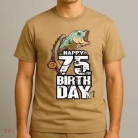 75 Years Old Fishing Fisherman Angler 75th Birthday T-Shirt thumb 3