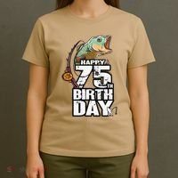 75 Years Old Fishing Fisherman Angler 75th Birthday T-Shirt thumb 4