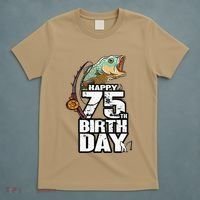75 Years Old Fishing Fisherman Angler 75th Birthday T-Shirt thumb 5