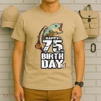 75 Years Old Fishing Fisherman Angler 75th Birthday T-Shirt thumb 6