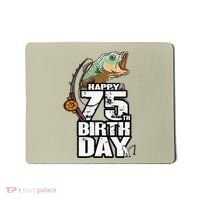 75 Years Old Fishing Fisherman Angler 75th Birthday Mousepad thumb 0