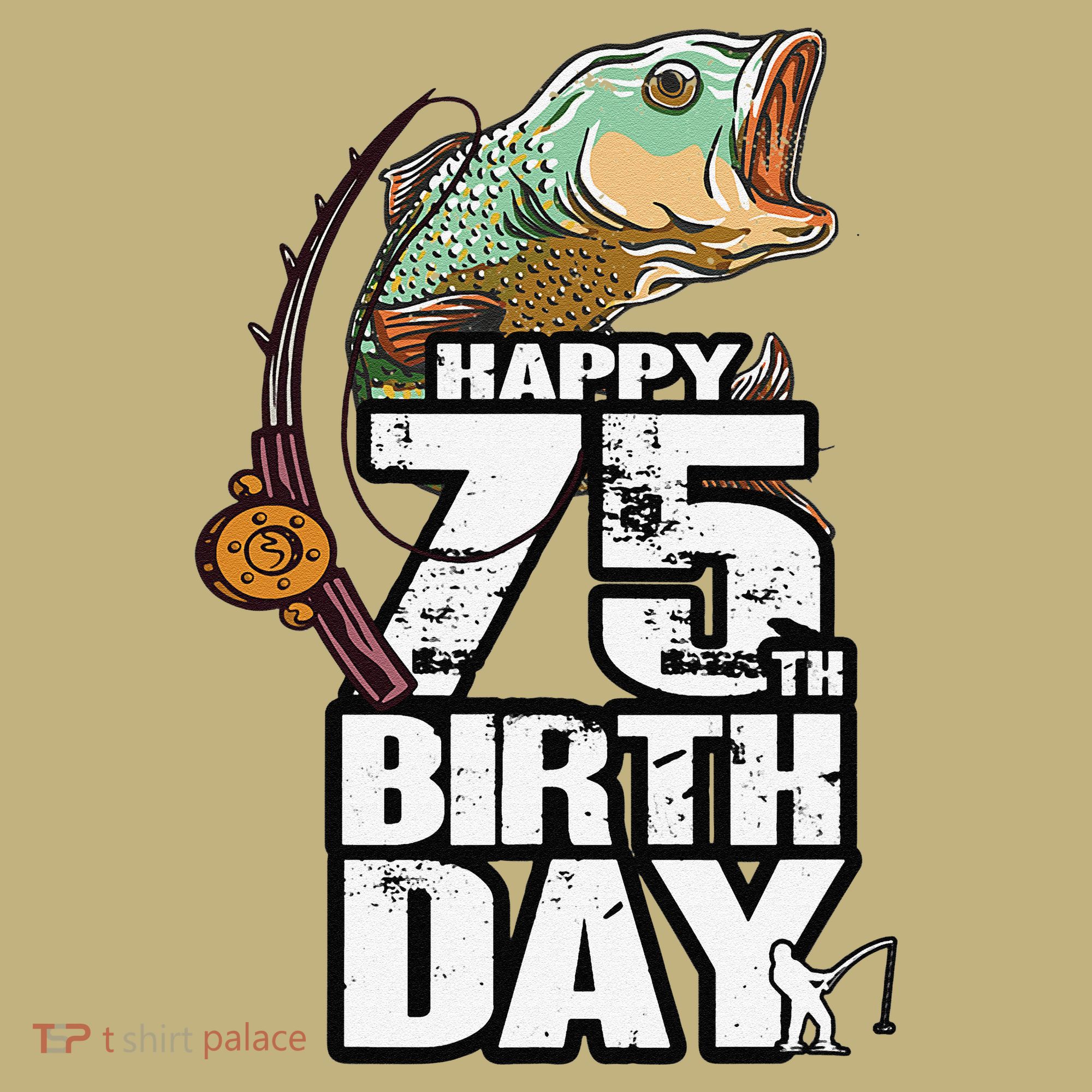 75 Years Old Fishing Fisherman Angler 75th Birthday Mousepad